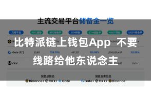 比特派链上钱包App  不要线路给他东说念主