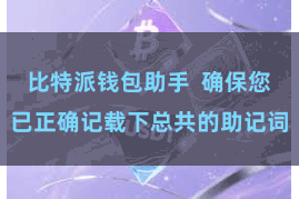 比特派钱包助手  确保您已正确记载下总共的助记词